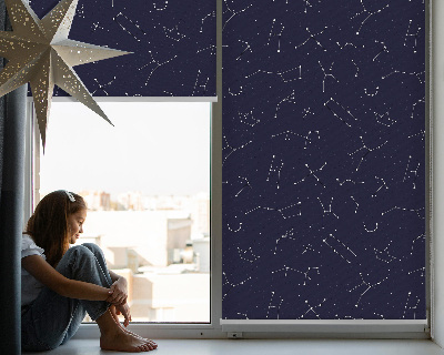 Fabric roller blind for window Constellation of stars