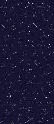 Fabric roller blind for window Constellation of stars