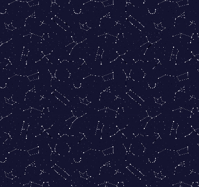 Fabric roller blind for window Constellation of stars