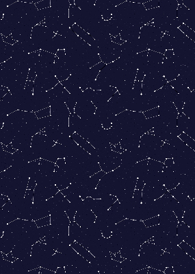 Fabric roller blind for window Constellation of stars