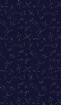 Fabric roller blind for window Constellation of stars