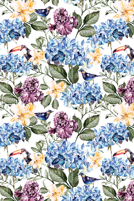 Blackout roller blind for window Toucans and flowers