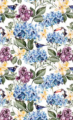 Blackout roller blind for window Toucans and flowers
