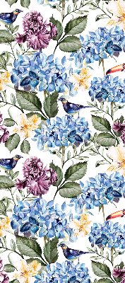 Blackout roller blind for window Toucans and flowers