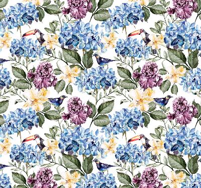 Blackout roller blind for window Toucans and flowers