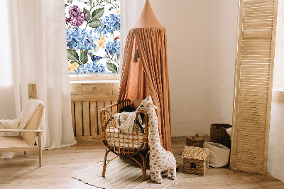 Blackout roller blind for window Toucans and flowers