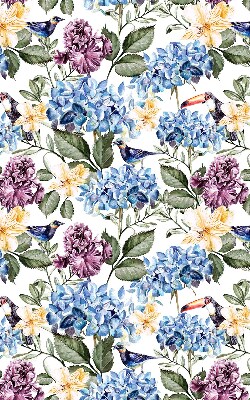 Blackout roller blind for window Toucans and flowers