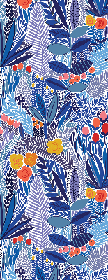 Fabric roller blind for window Colorful plants