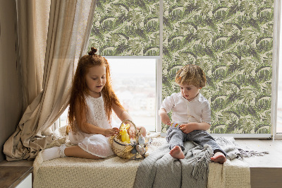 Blackout roller blind Flower leaves