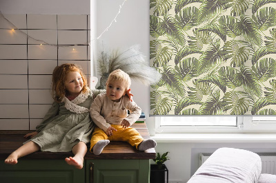 Blackout roller blind Flower leaves