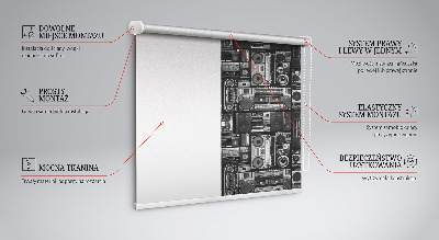 Blackout roller blind for window Radio speakers