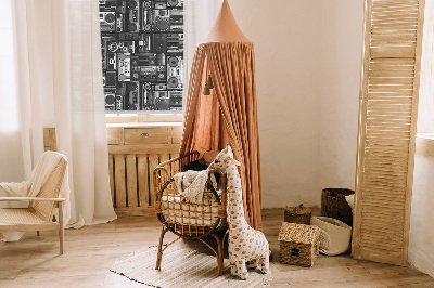 Blackout roller blind for window Radio speakers