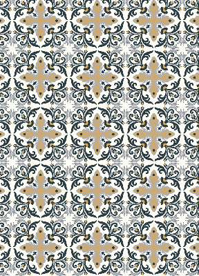 Blackout roller blind Moroccan tile