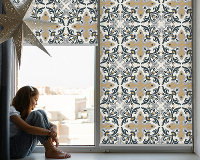 Blackout roller blind Moroccan tile
