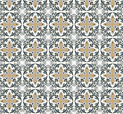 Blackout roller blind Moroccan tile