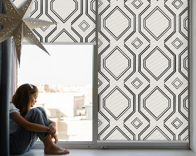 Fabric roller blind for window Rhombus illusion