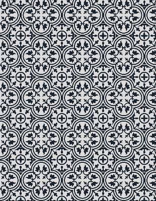 Blackout roller blind Portuguese tile