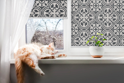 Blackout roller blind Portuguese tile