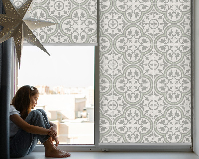 Blackout roller blind for window Portuguese tile