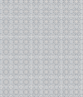 Fabric roller blind for window Portuguese tile