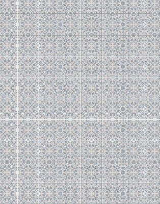 Fabric roller blind for window Portuguese tile