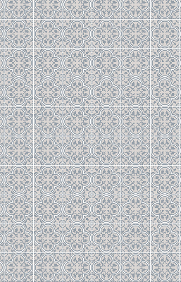 Fabric roller blind for window Portuguese tile