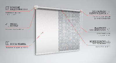 Fabric roller blind for window Portuguese tile
