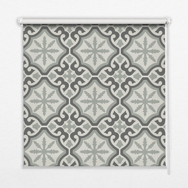 Blackout roller blind Moroccan tile