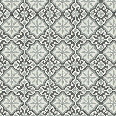 Blackout roller blind Moroccan tile