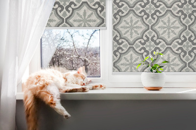 Blackout roller blind Moroccan tile