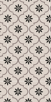Blackout roller blind for window Moroccan flower-shaped tile