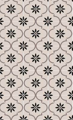 Blackout roller blind for window Moroccan flower-shaped tile