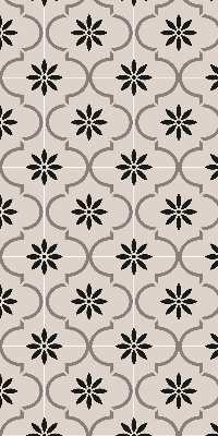 Blackout roller blind for window Moroccan flower-shaped tile