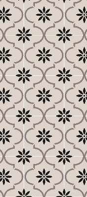 Blackout roller blind for window Moroccan flower-shaped tile