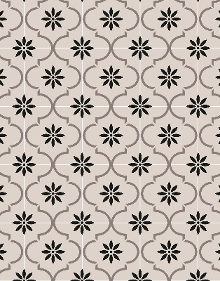 Blackout roller blind for window Moroccan flower-shaped tile