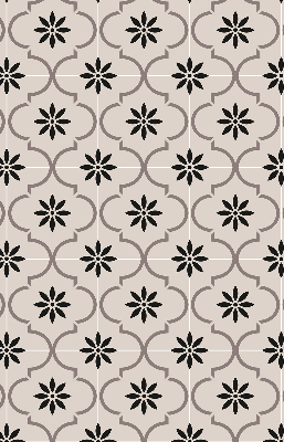 Blackout roller blind for window Moroccan flower-shaped tile