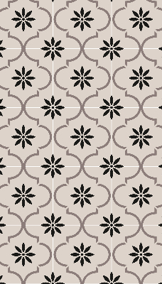 Blackout roller blind for window Moroccan flower-shaped tile
