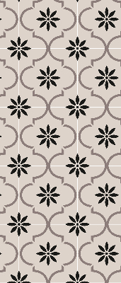 Blackout roller blind for window Moroccan flower-shaped tile