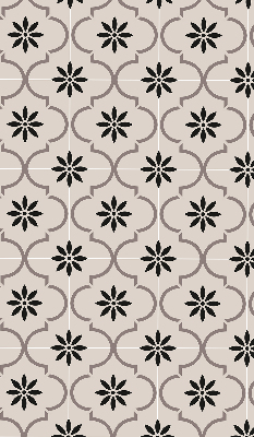 Blackout roller blind for window Moroccan flower-shaped tile