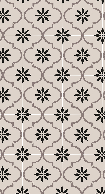 Blackout roller blind for window Moroccan flower-shaped tile