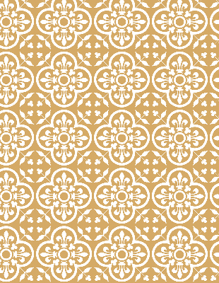 Fabric roller blind for window Portuguese folk pattern tile