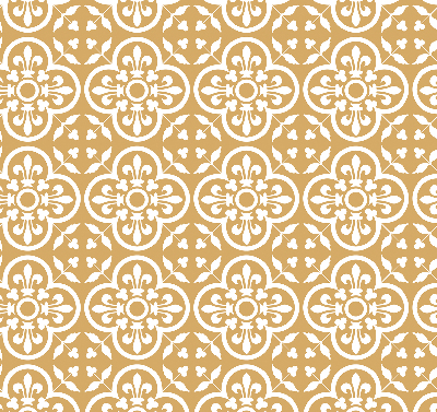 Fabric roller blind for window Portuguese folk pattern tile