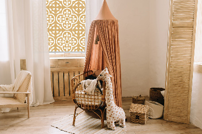 Fabric roller blind for window Portuguese folk pattern tile
