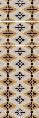 Fabric roller blind for window Flower in a rhombus