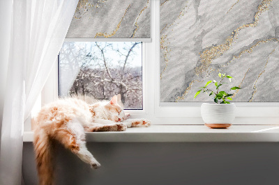 Blackout roller blind Gray marble