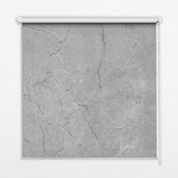 Fabric roller blind for window Gray marble