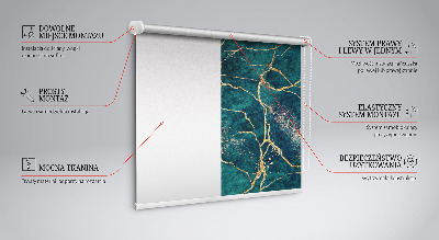 Blackout roller blind Green marble