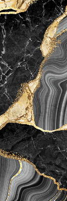Blackout roller blind Black marble