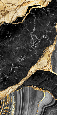 Blackout roller blind Black marble