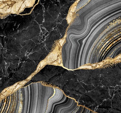 Blackout roller blind Black marble